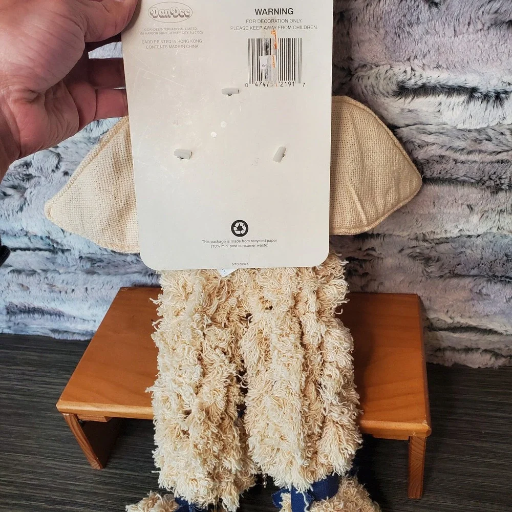 Dan Dee Soft Expressions Collectible Rustic Rag Angel Decorative Doll Blue Bows